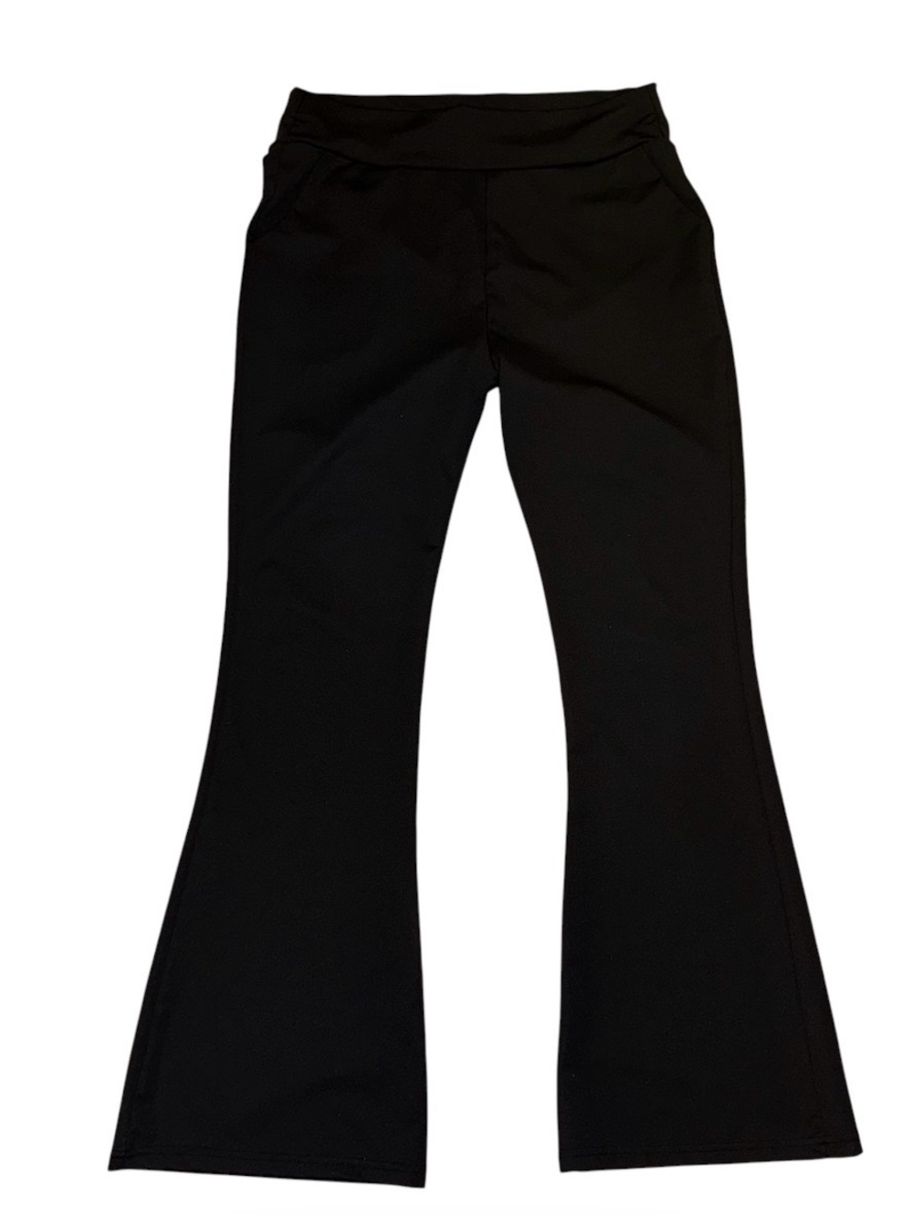 3 pair - black pull on bootcut yoga dress pants